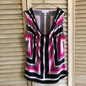 Calvin Klein sleeveless stripe top